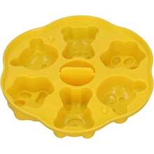 Molde de Gelatina Silicone Bear & Cat Cube y Molde de Pastel con Tapa - de Comida de Cocina Lindo para Pudines, Comida para Bebés y Postres (YELLOW),37643311 - Rosa coral - Ver 5