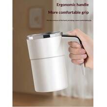 Taza con control de temperatura digital y agitación automática, taza de café con agitación magnética automática y pantalla de temperatura, botella de agua para viajes, apta para polvo de proteínas, leche, chocolate, moca y otras bebidas - Multicolor - Ver 6