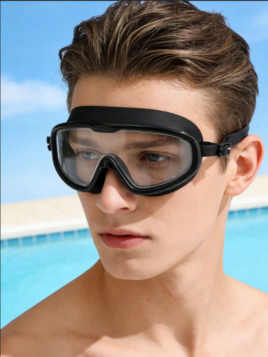 Nouveaux grands lunettes de natation pour adultes, anti-buée et anti-eau, haute clarté, convient pour les sports de plein air et aquatiques, ajustement confortable - Multicolore - Voir 1