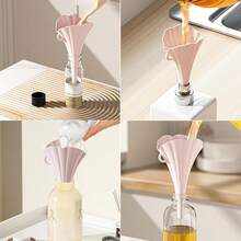 Tendencia4 Piezas Embudo Plegable De Silicona Para Polvo Líquido Rosa AlbaricoqueCalidad premium - 1 - Ver 6