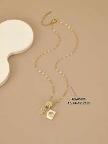 1 chiếc mặt dây chuyền hình máy ảnh bằng thép không gỉ đính đá Cubic Zirconia thời trang dành cho nữ, trang sức vàng, trang sức nữ, mặt dây chuyền độc đáo, dây chuyền vàng, trang sức thép không gỉ, kỳ nghỉ hè, mặt dây chuyền vòng tay, quà tặng cho người yêu, bạn bè, ngày Valentine - Máy ảnh lòng bàn tay - Xem 3