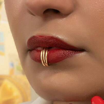 Personalized Metal Wire Lip Accessory 1 Piece | Minimalist Style, Lightweight, Not Heavy On Makeup. Perfect For Hot Girls For Commuting And Versatile Lip Accessory.