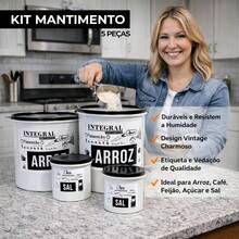 Integral Food Containers Kit 5 Plastic Containers - Black and White - View 1