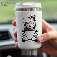 12pcs/Set German Easter Bunny Rabbit UV DTF Rub Transfer Paper Suitable For Glass, Metal, Ceramic, Plastic - DIY Iron- Patches, Temporary For Crafts, Home Decorations, Easter Wall Removable, Holiday Decor Accessories, Holiday Graphic Designs - Multicolor - View 10