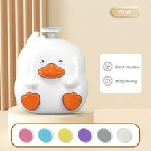 1pc Baby Electric 6-In-1 Nail Grinder, Multi-Head, Anti-Scratch, Child Nail Clipper Manicure Set - Black - View 10