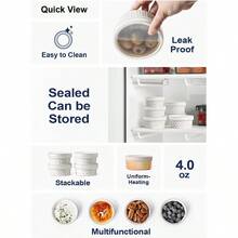 Ramekins 4 Oz Oven  For Creme Brulee Charcuterie Boards Bowls For Souffle Small Sauce Bowl Ceramic Baking Dishes - 3.8 Inch Set Of 4 Arctic White - 4盎司+北極白+蓋子 - 查看 5