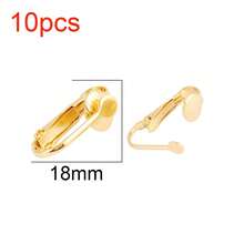 10个/包 不锈钢圆头螺丝夹耳环，DIY夹式耳环配件，无需耳洞，珠宝配件 - 10#耳夾 - 查看 15