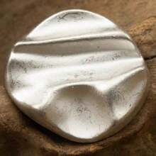 5pcs 1.8cm/2.3cm Asymmetrical Geometric Gold Metal Buttons, Matte Silver Curved Buttons For Blazer, Denim, Overcoat - Multicolor - View 9