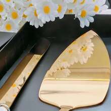 1 Set Stainless Steel Cake Server And Cutting Tools With Unique Ceramic Handles, Elegant Baking Utensils Including Pizza Server, Cake Scraper And Fork, Suitable For Wedding, Birthday, Party, Thanksgiving, Father's Day, Mother's Day And Other Occasions, Multi-Functional Kitchenware - White - View 11