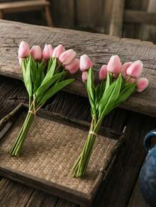 20 cành hoa tulip màu hồng nhạt nhân tạo, thích hợp làm quà tặng Ngày của Mẹ, trang trí đám cưới, thiết kế nhà cửa, phòng ngủ, phòng khách, tiệc sinh nhật, trang trí Ngày Valentine. - Màu Hồng baby - Xem 3