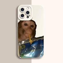 Cute Monkey Pattern Phone Case,TPU Soft Silicone,Fully Protected And Shockproof For IPhone 17 16 15 15Pro Max 14 14Pro 13 12 11 X 16promax Funny Clown Men,Suitable For IPhone17 Air - 藍色 - 查看 3