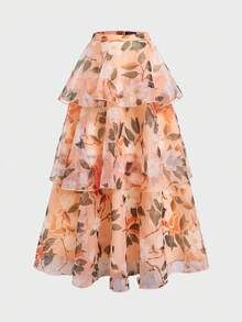 优雅休闲度假浪漫海滩约会两件套夏季女装沙滩装 - 橘色 - 查看 10