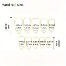 24 Minimalist High-End Almond Crocodile Stripes Gradual Change Color Navy Gradual Change Glitter Gold Edge And Gold Pearl Nail Stickers, Suitable For Women, Suitable For Daily Commuting, Dating, Beach - đàn bà - Xem 5