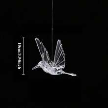 逼真鸟类悬挂装饰，可自行悬挂，适用于幼儿园、商场、卧室、派对、婚礼、情人节等各种场合。 - 無色 - 查看 2