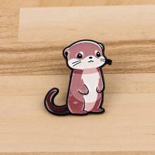 可爱珐琅胸针翻领别针徽章背包女士胸针服装礼物珠宝时尚配饰 - 黑色 - 查看 3