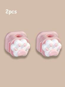 Cat Paw Cute Magnetic Cable Organizer, Desktop Data Cable Magnetic Fixing Holder, Tidy Cable/Charger/Earphone/Audio/Mouse/Network Cable Organizer, No Drilling, Adhesive - Multicolor - View 13