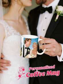 1pc Custom Photo Mug Personalized Coffee Mug For Wedding Anniversary Housewarming Mother's Day Father's Day Gift For Couples Wife Husband Pet Portrait Mug Ceramic - Wedding Style - View 9