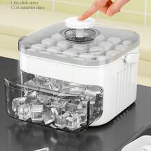 25/50 Cavity Ice Cube Tray With Ice Scoop - Silicone Ice Cube Mold Trays - Flexible Ice Cube Maker Molds - Ice Cube Trays For Freezer - Food Storage Containers - Multicolor - View 1