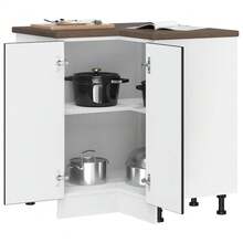 vidaXL Armário de cozinha Porto black bois d'ingénierie - Preto - Ver 4