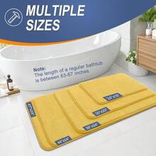 OLANLY Thick Memory Foam Bath Mat Rug 24x16, Extra Soft Absorbent Bathroom Rug, Quick Dry Bath Mats, Non-Slip, Machine Washable Carpet For Bathroom, Tub And Shower, Home Decor Accessories, Yellow - Yellow - 查看 6