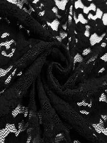 女士前扣式无钢圈黑色蕾丝文胸，露背设计，性感提拉塑形，可拆卸胸垫。完美搭配婚纱、礼服和抹胸裙。 - 黑色 - 查看 6