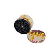 63mm 4-Layer Metal Grinder With Cartoon Cake Pattern, Manual Herb Grinder, Multiple Patterns Available, Great Gift For Valentine's Day