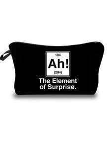 Bolsa de cosméticos con impresión de la tabla periódica, bolsa de almacenamiento multifuncional con elementos químicos divertidos, organizador de viaje, bolsa digital, bolsa de papelería, elegante y portátil, gran capacidad, el mejor regalo para entusiastas de la química, maestros, estudiantes, familia, amigos y compañeros de clase. Regalos y recuerdos perfectos para vacaciones, cumpleaños, fiestas, regalos de dama de honor, San Valentín y Ramadán, bolsa esencial de viaje - Multicolor - Ver 13