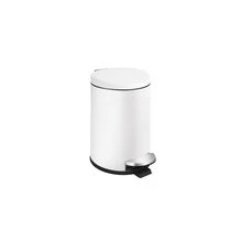 Small Trash Can With Lid Soft Close, 4.5 Liters / 1.2 Gallon Bathroom Garbage Can, Mini Step Trash Bin, Stainless Steel Wastebasket For Bathroom, Bedroom, Office (White),White - 白色 - 查看 1