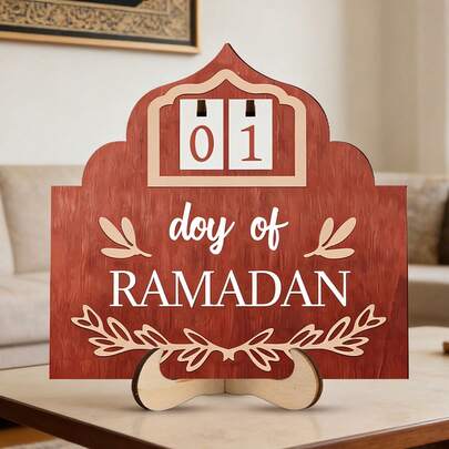 1 Set Ramadan Countdown Calendar Replaceable 30-Day Countdown Happy Ramadan Calendar Home Decor Party Room Living Room Kitchen Decor