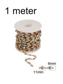 1米不锈钢眼链，DIY项链手链饰品制作配件 - 1米#眼睛鏈條 - 查看 18