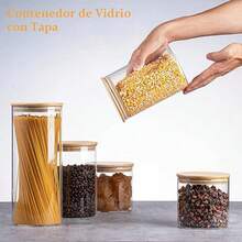mhjJuego de 5 Recipientes Herméticos para Almacenar sin BPA Contenedor de Vidrio con Tapa Frascos Organizadores Cocina con Etiquetas y Marcador para Congelador Cocina Encimeras GabinetesSleeping Bags - 219191465 - Ver 7