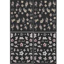 5D Spring Summer Flower Nail Stickers For Women Cherry Flowers Nail Decals For Nail Art Supplies Cute Flower Stickers For Nails Design Floral Sticker Nails Stickers Cherry Blossom Manicure Accessories - Hoa2 - Xem 4