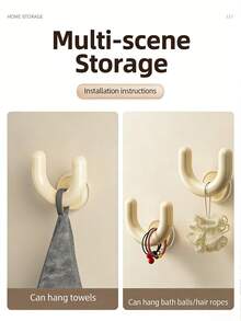 No-Drill Suction Cup Slipper Holder - Wall-Mounted Bathroom Organizer For Drying - Multicolor - View 12