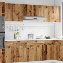 vidaXL Armarios suspendidos 2 piezas "Lyon" Madera antigua 50 x 31 x 60 cm Madera de ingeniería - Marrón - Ver 3