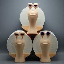 1个蜗牛造型纸巾盒，带3种表情，包含蜗牛身体和1对眼睛，不含纸巾。