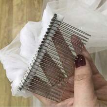 Luxury Single Layer Sheer Wedding Veil With Comb, Ivory White Bridal Accessory - Multicolor - View 7