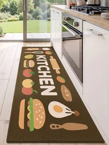 DAJIANG 1 pieza Felpudo, Alfombra de cocina antideslizante, Alfombra cómoda de estilo minimalista Ins, Alfombra larga de cocina/pasillo, Adecuada para baño, cocina, exterior, interior, pasillo, dormitorio, sala de estar, lavable a máquina, accesorios de cocina, alfombra lavable, fácil de limpiar felpudo de entrada/alfombra de vestíbulo - Multicolor - Ver 3