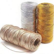 1.5mm 100M Gold Silver Macrame Cord Rope String For Gift Wrapping, Hanging Ornaments, And Party Supplies, Sewing DIY Rope Ribbon Crafts Twine Twisted Thread Home Decoration Valentine's Day - Nhiều màu - Xem 7
