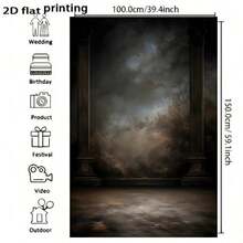 黑色抽象摄影背景布，装饰性人像摄影背景，拍照道具，人像摄影背景布，乙烯基材质 - A款 - 查看 4