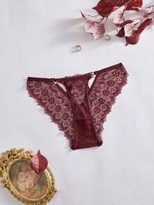 Bộ 3 chiếc quần lót ren gợi cảm dành cho nữ - Đỏ - Xem 6