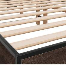 vidaXL Cadre de lit sans matelas chêne marrone 150x200 cm - Castano - Visualizzare 7
