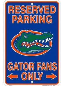 2026HangTime University Of Florida -  Fans Reserved Parking Sign Metal  Embossed-Aluminum - Color - View 1