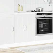 vidaXL Armoire de cuisine Porto blanc bois d'ingénierie - Blanc - Voir 3