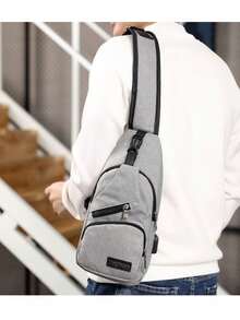 Crossbody Backpack With USB Port And Anti-Theft Clasp