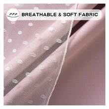 Pink Curtains For  Bedroom, 54 Inch Blackout Cute Short Curtains, Polka Dot Sheer, Grommet Top, 2 Panels - Window Treatments - 如圖29 - 查看 8