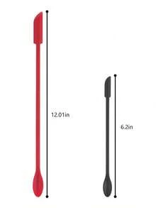 3pcs Silicone Facial Scraper Set - Cuttte 3pcs Mini Reusable Beauty Spatula, Thin Jar Scraper, Scrape Remaining Cosmetics, Black & Red, Skincare Lotion Spatula, Reusable Makeup Spatula Set - Multicolor - View 8