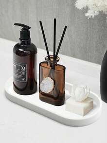 1pc/2pcs Silicone Bathroom Cabinet Storage Tray, Suitable For Cosmetics, Perfume, Candles, Soap Dispensers, Spice Storage, Decorative Tray For Home Decor, Bedroom, Living Room, Kitchen - Multicolor - View 3