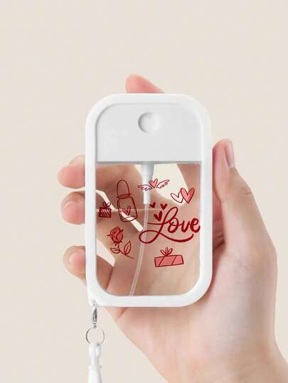 1 adet 50 ml Elma Aromalı Alkollü El Dezenfektanı, Küçük Sprey Şişe, Taşınabilir Parfüm, Porsiyonlu Şişe, İnce Püskürtme, Elma Kartı Tarzı Sevgililer Günü Sınırlı Üretim Sprey Şişesi