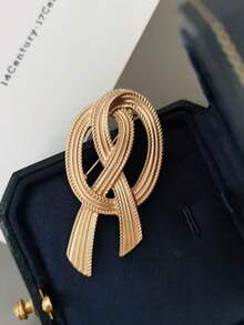 1 Piece Retro Artistic Minimalist Stylish Versatile Brooch - Yellow - View 4