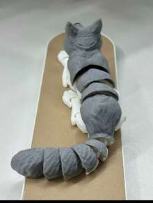 3D打印可活动关节哈士奇桌面手工摆件 - 多色-灰白色 - 查看 5